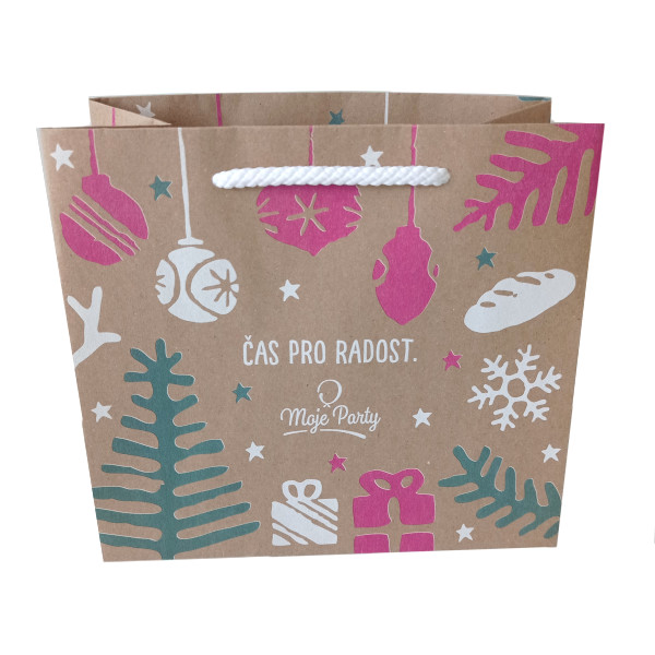 Dárková taška vánoční 220 × 110 × 200 mm