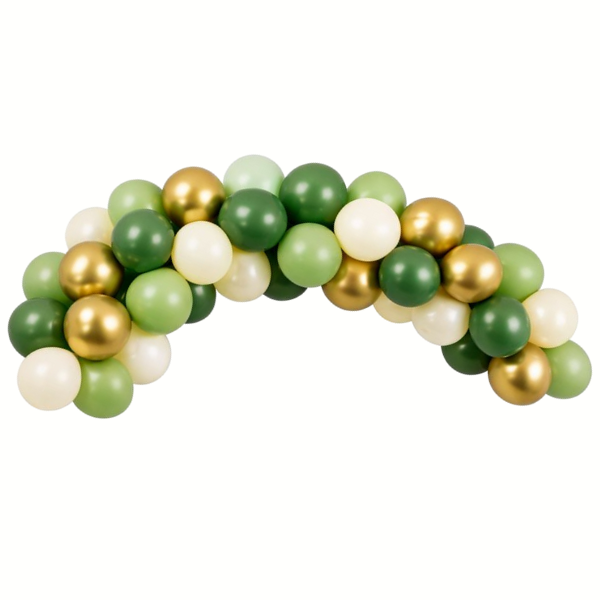 Balónková girlanda zeleno-zlatá 40ks