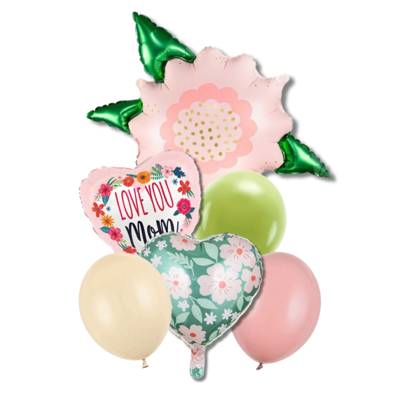Balónkový buket - Love you mom, 6 ks