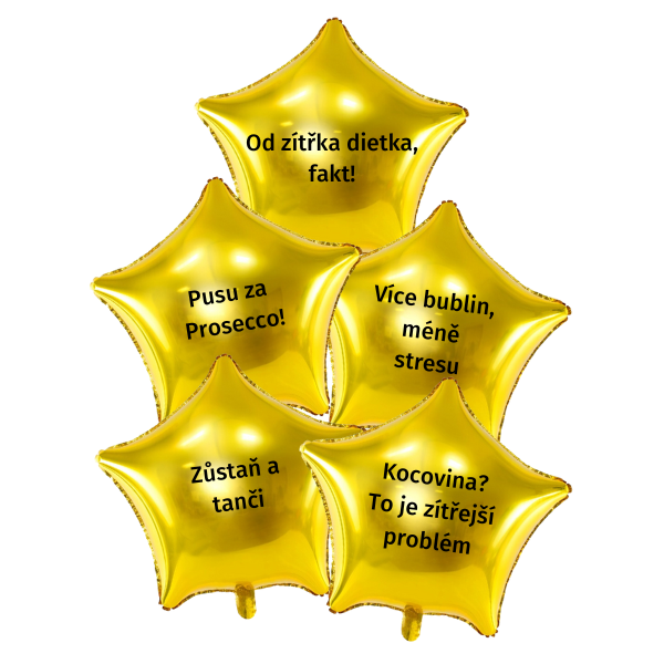 Balónky fóliové Silvestrovská párty! S českým popísem 5 ks 30 cm