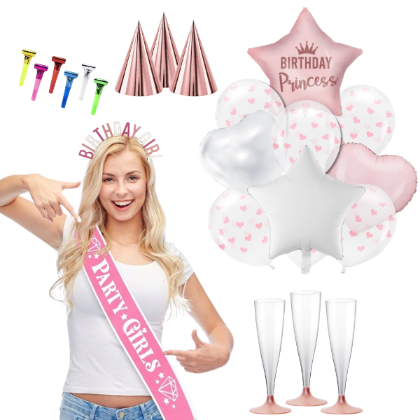 Party set - Birthday girl, pro 6 osob