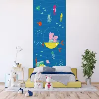 Detsk vliesov fototapeta na stenu Prasiatko Peppa Podvodn Dobrodrustvo, | 150 x 270 cm | FTD2P 5617 - 602