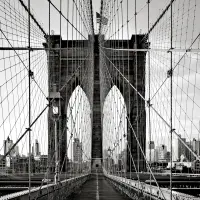 Vliesov fototapeta na stenu Priechod Brooklynskm mostom | 155 x 110 cm | FTNM 2664