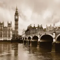 Vliesov fototapeta na stenu Nostalgick vhad na Big Ben | 360 x 254 cm | FTS 0480