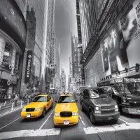 Vliesov fototapeta na stenu New York City Taxi | 360 x 254 cm | FTS 1310