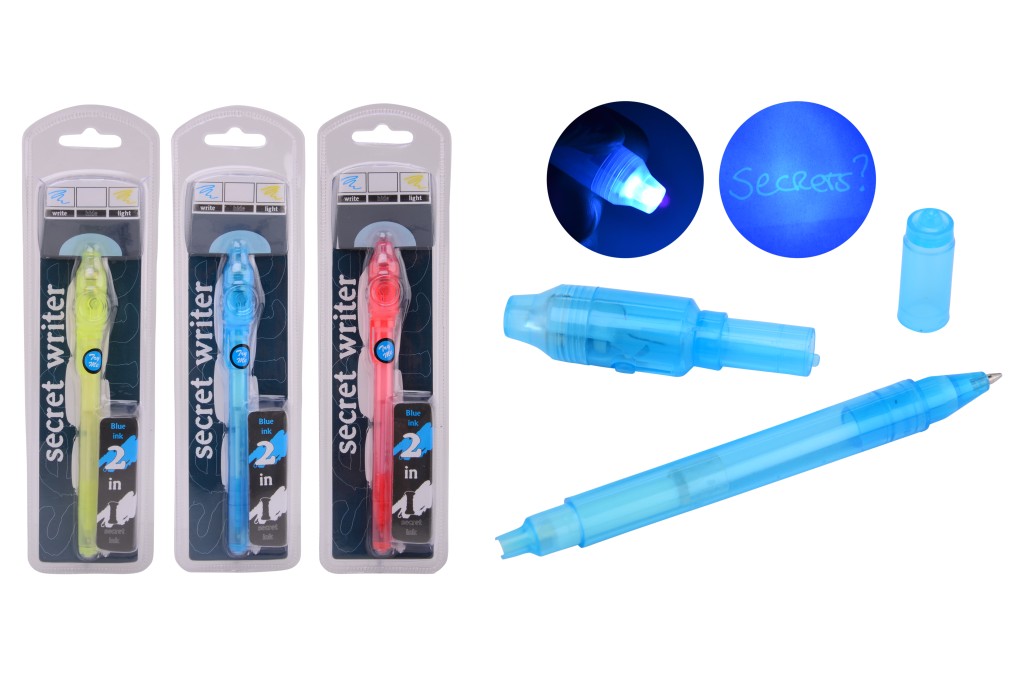 Pero s neviditelným inkoustem 2v1 (mix barev)