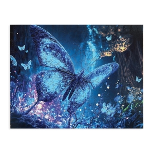 Wooden puzzle Fluorescent Butterfly A3