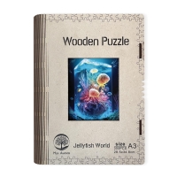 Wooden puzzle Jellyfish World A3