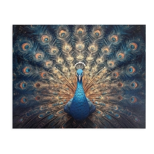 Wooden puzzle Charming peacock A3