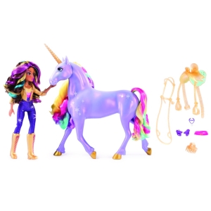 Unicorn academy svteln jednoroec Wildstar 28 cm s panenkou Sophi 24 cm