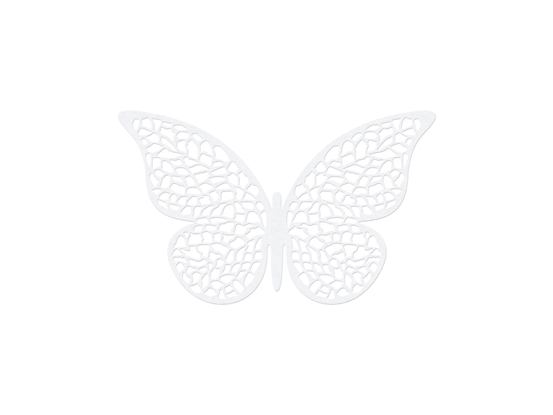 Papierové dekorácie motýľa, 6,5 x 4 cm (1 balenie / 10 ks)