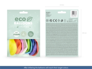 Balonky Eco 26 cm pastelov, mix (1 bal. / 10 ks)