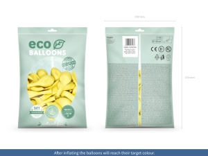 Eco balnky 26 cm pastelov svtle lut (1 bal. / 100 ks)