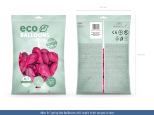 Eco balnky 30 cm pastelov, fuchsie (1 bal. / 100 ks)