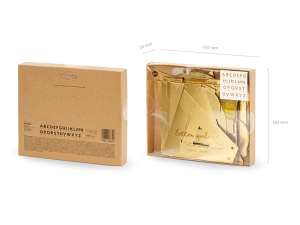 Bannery Abeceda, zlatý, 14 cm (1 balení / 63 ks)