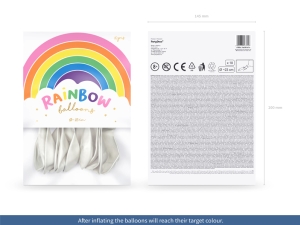 Rainbow balnky 23 cm metalizovan, bl (1 bal. / 10 ks)