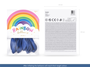 Balnky Rainbow 30cm pastelov, tmav modr (1 bal. / 10 ks)