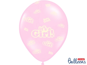 Balnky 30cm, It's a Girl, Pastel Mix (1 bal./50 ks)