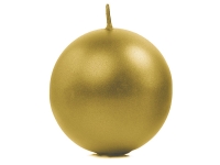 Metalizovan svka Koule, zlat, 8cm (1 bal. / 6 ks)