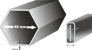 Nkov prty stan 2x2 m TENTino SMALL HEXAGON Barva opltn: 1A - BL